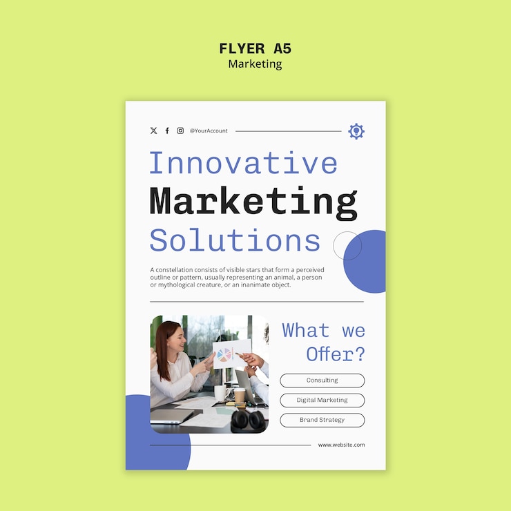 Gratis PSD vorm voor marketingpapier