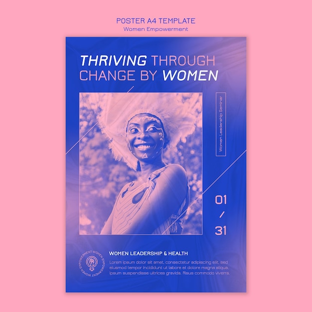 Gratis PSD vrouwen empowerment poster sjabloon