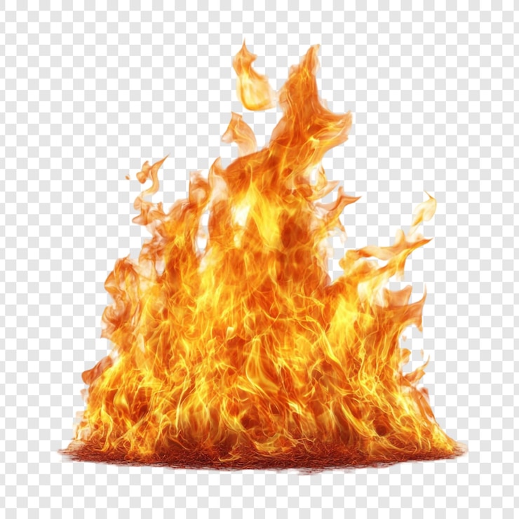 Gratis PSD vuurrijke inferno een vlam van oranje en gele vlammen