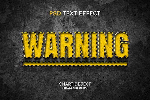 Gratis PSD waarschuwing tekststijleffect