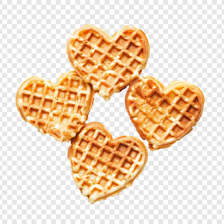 PSD gratuito waffle a forma di cuore un delizioso regalo per san valentino o per qualsiasi altro giorno