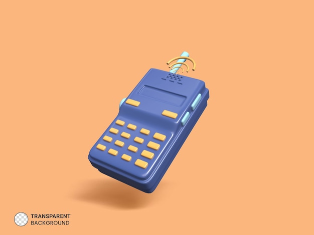 PSD gratuito walkie talkie icono aislado 3d render ilustración