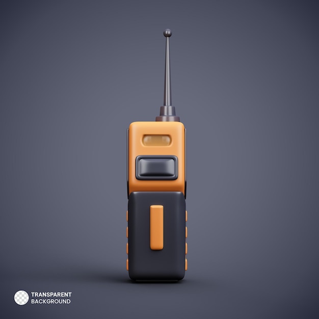 Walkie talkie pictogram geïsoleerd 3d render illustratie