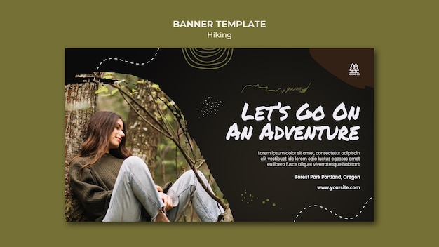 Gratis PSD wandelen advertentie sjabloon banner