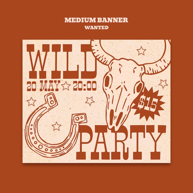 wanted western poster template
