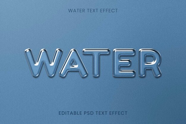 Water bewerkbaar psd-teksteffect