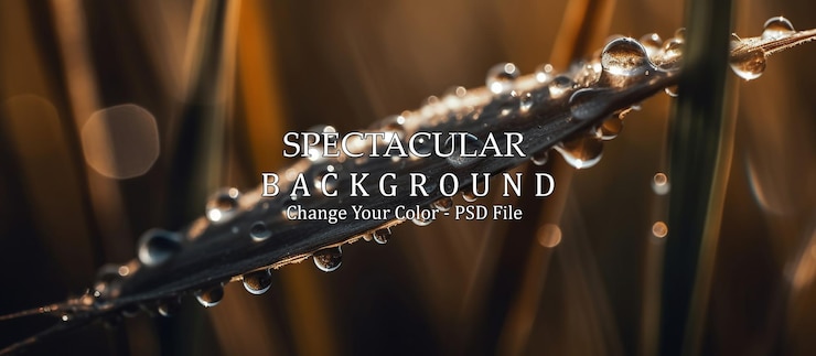 PSD Gratis water droplets on grass blade