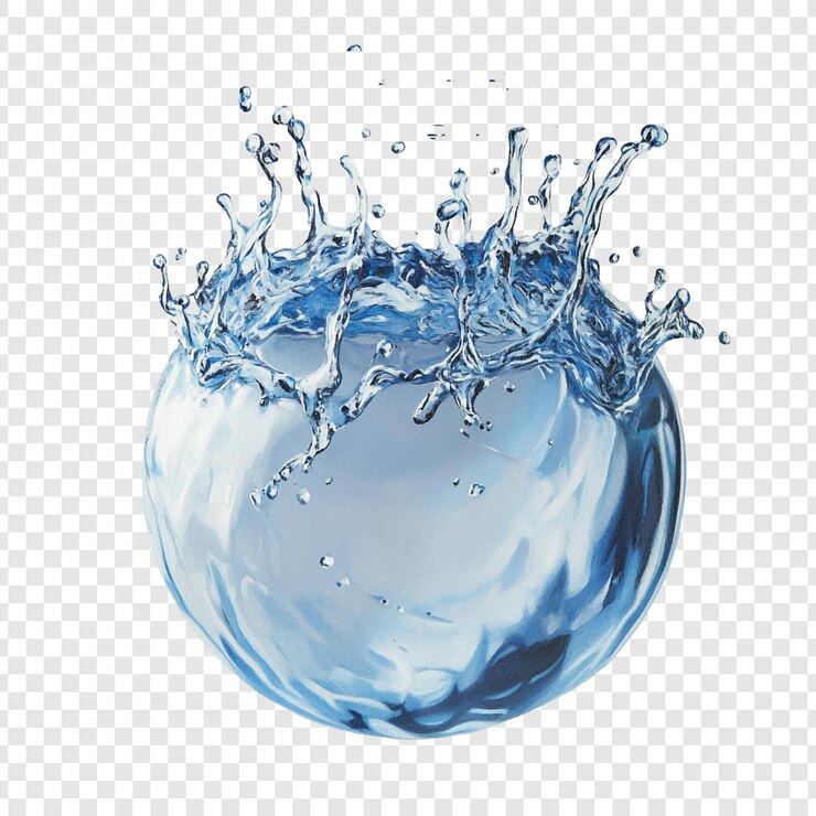 Gratis PSD water splash globe een schitterend beeld van zuiver water