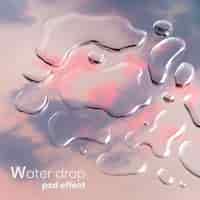 Gratis PSD waterdruppeltextuur psd-effect, photoshop-add-on