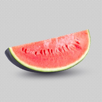 Watermeloen zoet en sappig geïsoleerd op een alfa-achtergrond