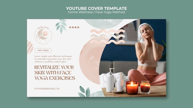 Gratis PSD waterverf thuis yoga youtube cover