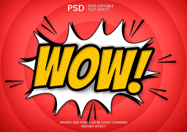 Gratis PSD wauw! komisch teksteffect