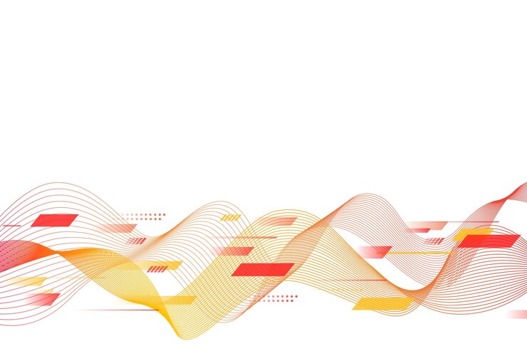 PSD Gratis wavy border with geometric shapes