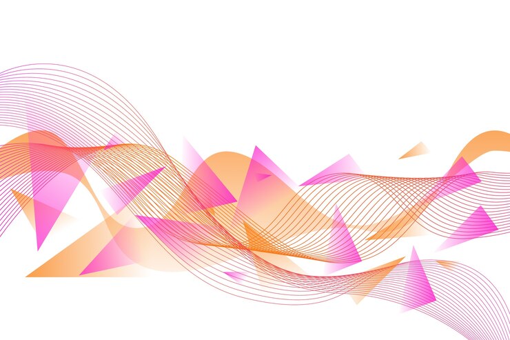 PSD Gratis wavy border with geometric shapes