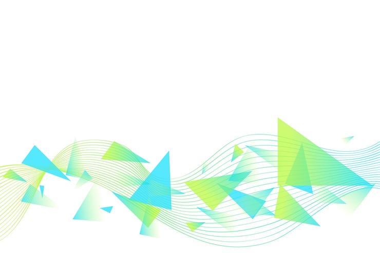 PSD Gratis wavy border with geometric shapes