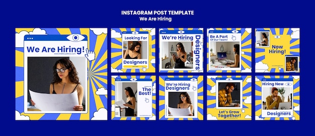 Gratis PSD we zijn aan het huren van instagram-posts.