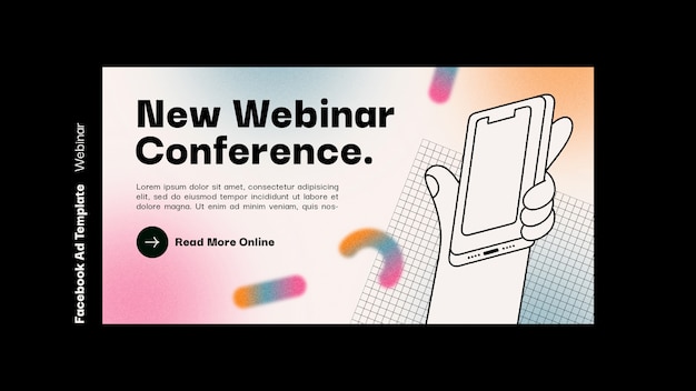 Gratis PSD webinar conferentie facebook-sjabloon