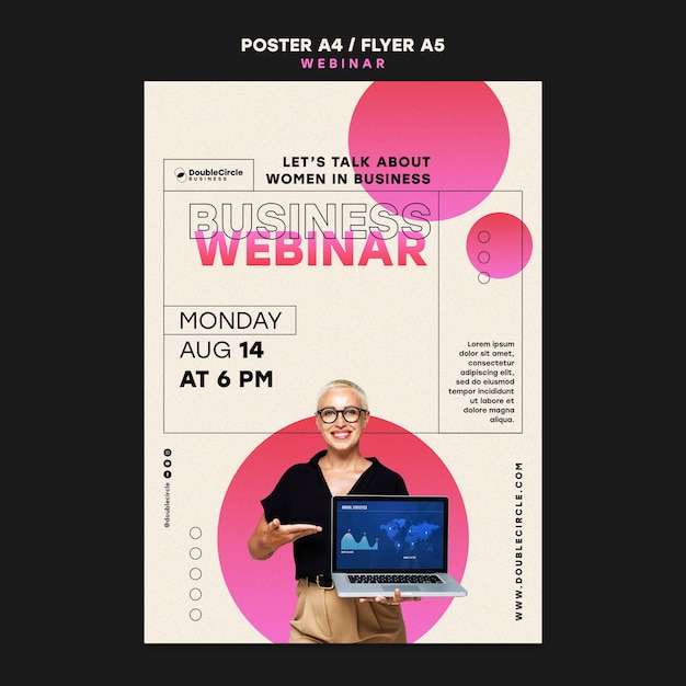 Gratis PSD webinar conferentie poster sjabloon