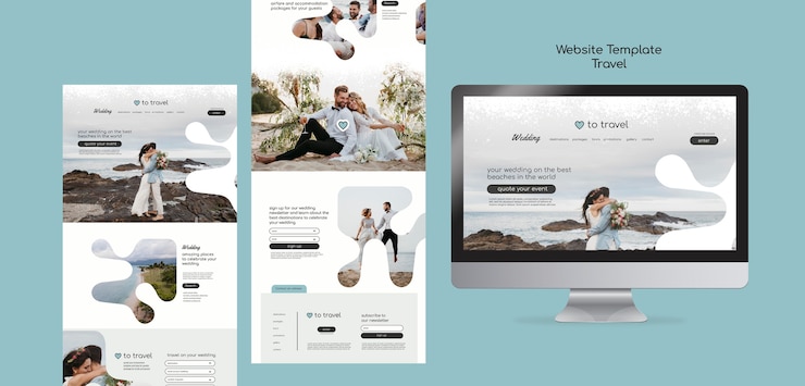 Gratis PSD websitesjabloon voor reisconcept