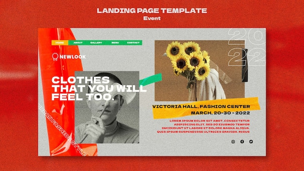 Gratis PSD websjabloon voor abstracte mode-evenementen