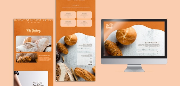 Gratis PSD websjabloon voor bakkerijbedrijf