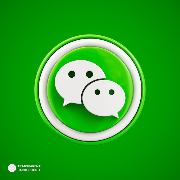 Gratis PSD wechat 3d sociale media pictogram geïsoleerd