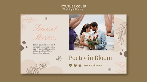 Gratis PSD wedding influencer sjabloonontwerp