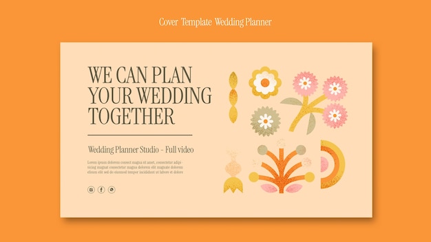 Gratis PSD wedding planner youtube cover sjabloon