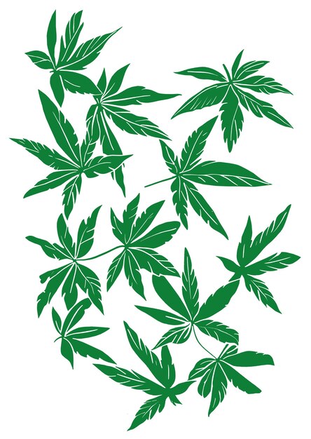 Weed bladeren patroon