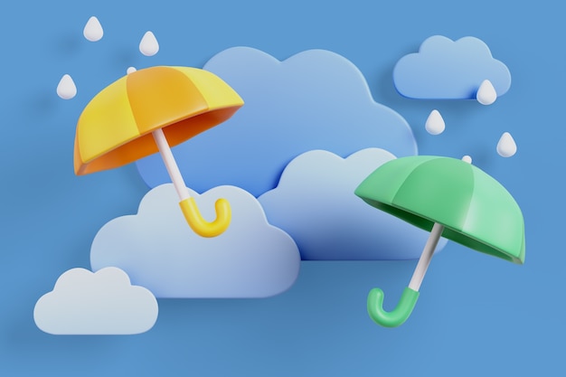 Gratis PSD weer achtergrond met wolken