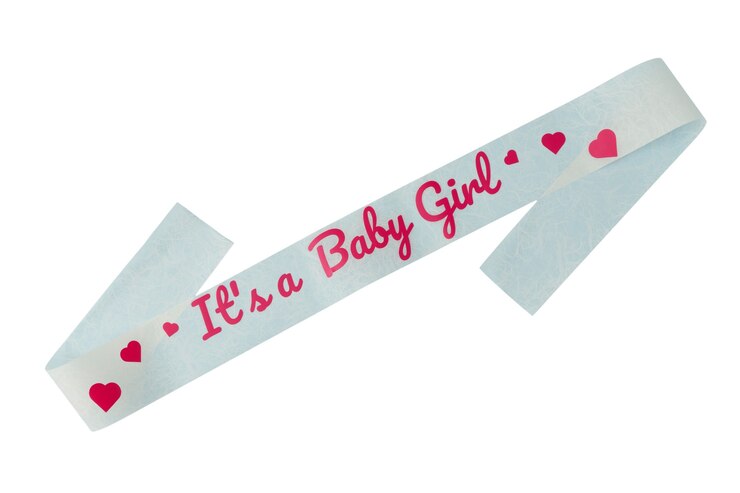 Gratis PSD weergave van item voor geslachtsonthulling voor babymeisje