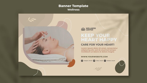 Wellness horizontale banner sjabloon