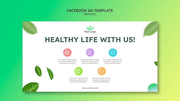 Gratis PSD wellnessconcept facebook-sjabloon