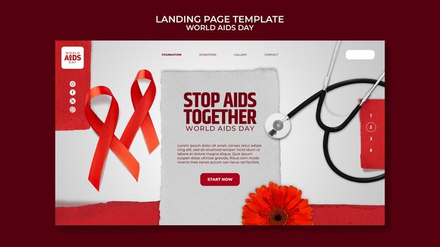 Wereld Aidsdag sjabloonontwerp