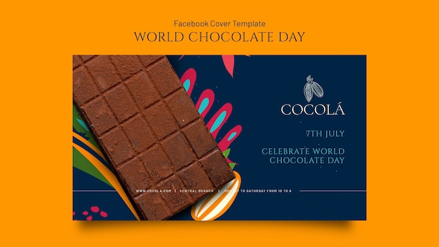 Gratis PSD wereld chocolade dag sjabloon