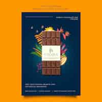 Gratis PSD wereld chocolade dag sjabloon