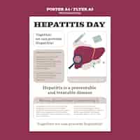 Gratis PSD wereld hepatitis dag poster sjabloon