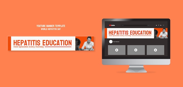 Gratis PSD wereld hepatitis dag sjabloonontwerp