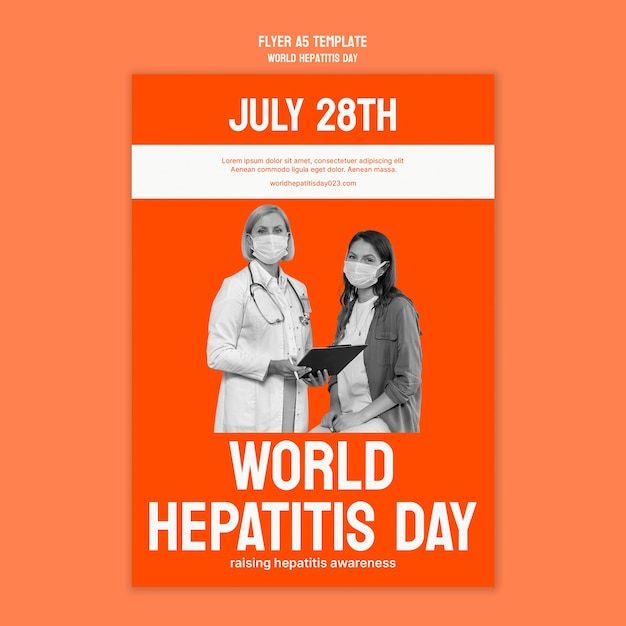 Gratis PSD wereld hepatitis dag sjabloonontwerp