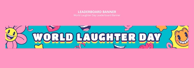 Gratis PSD wereld lachdag banner sjabloon