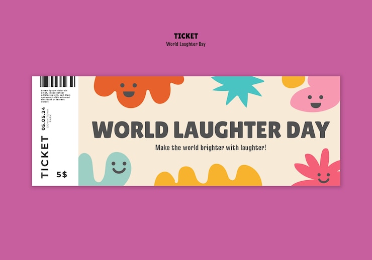 Gratis PSD wereld lachdag sjabloonontwerp