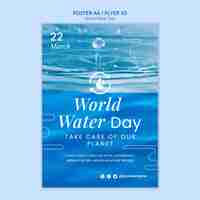 Gratis PSD wereld water dag poster sjabloon