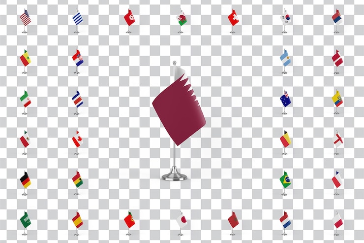 Gratis PSD wereldbeker county flags