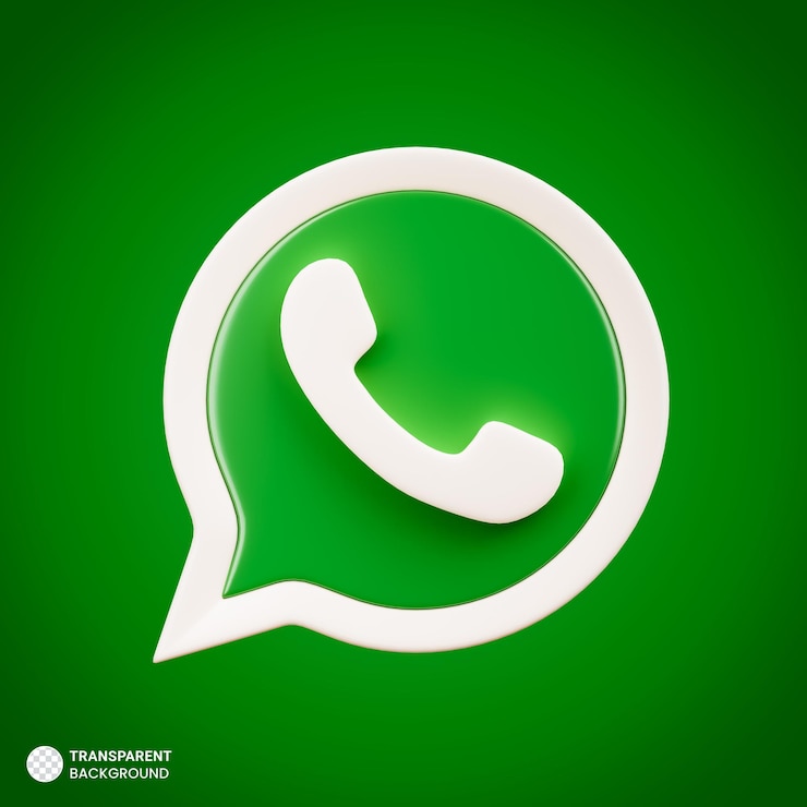 Whatsapp icono aislado 3d render ilustración