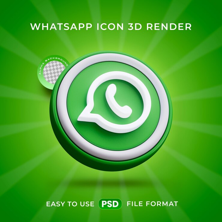 PSD gratuito whatsapp logo icon isolato 3d render illustrazione