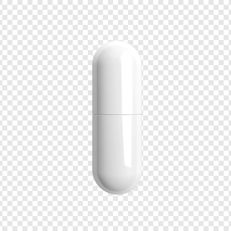 PSD Gratis white capsule mockup clean minimalist design for pharmaceutical or supplement branding