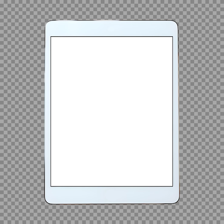 PSD Gratis white psd digital tablet with blank screen template