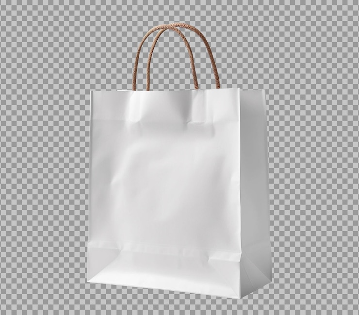 PSD Gratis white shopping paper bag isolated on background