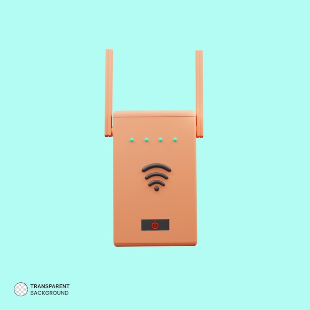 Gratis PSD wifi-extender 3d-gerenderde geïsoleerde pictogram