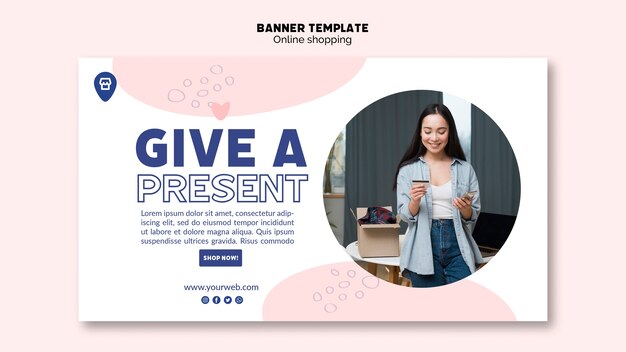 Winkelen online thema voor bannerontwerp
